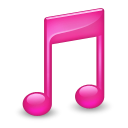 Sidebar Music Pink Icon 128x128 png